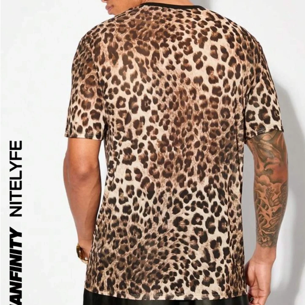 SHEIN Leopard Print Men's Shirt - Brown and Black - Picture 3 of 5